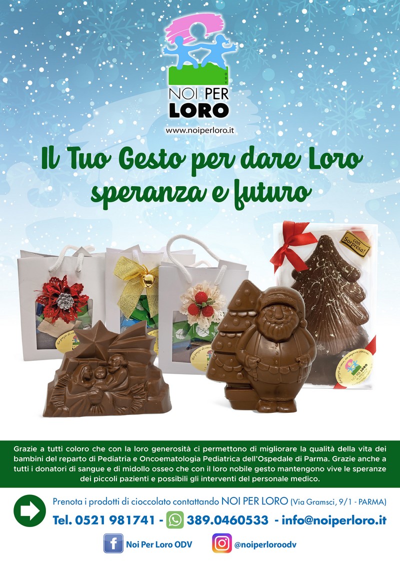Locandina campagna solidale Natale Noi per Loro Parma